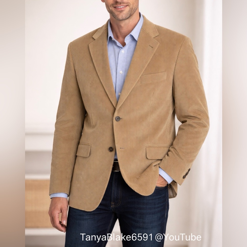 Men's Tan Corduroy Blazer